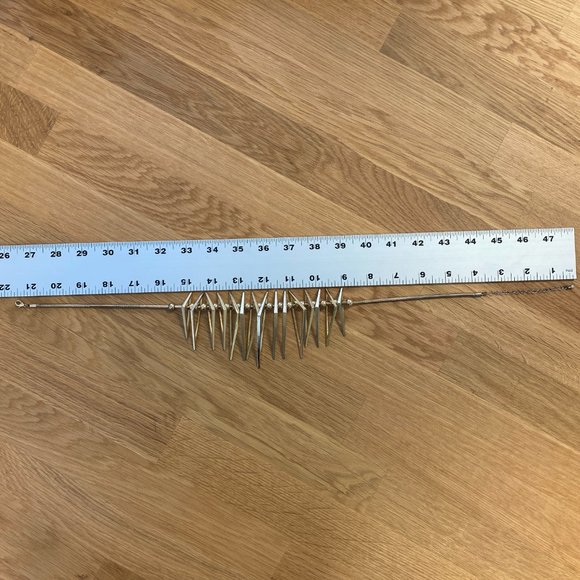 Gold Plated Statement Necklace 18" - Picture 2 of 4